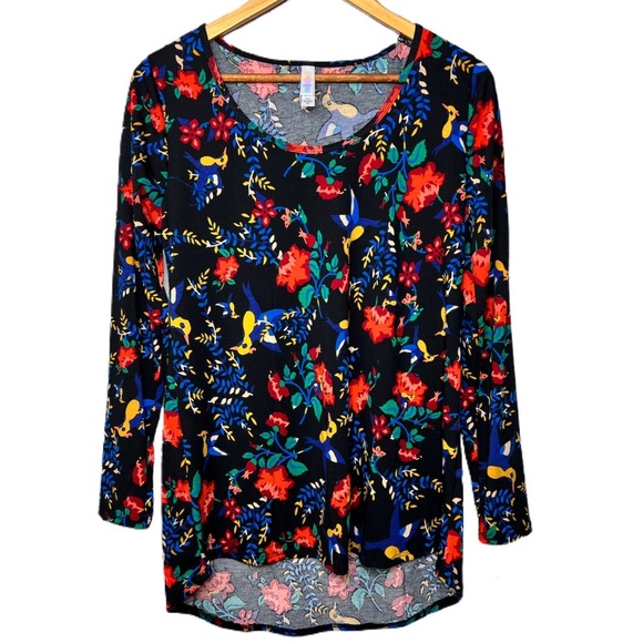 NWT M long sleeve top, LuLaRoe Lynnae, hummingbirds - Picture 5 of 5